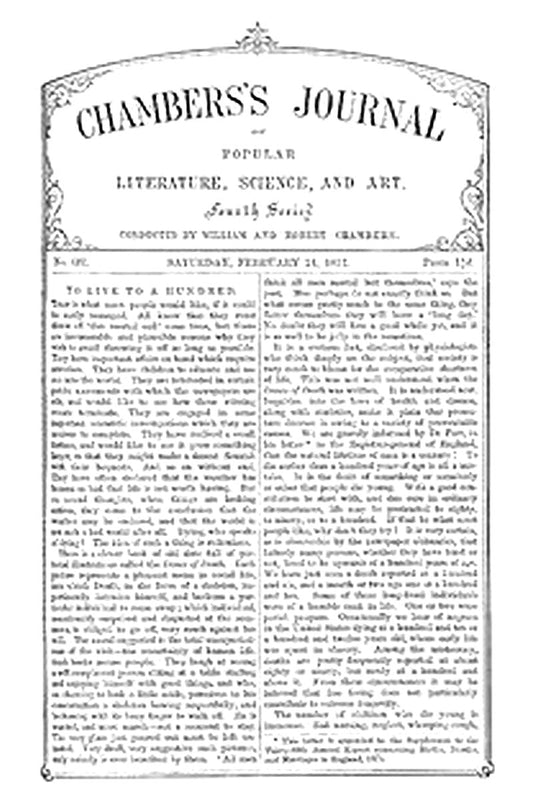 Chambers's Journal of Popular Literature, Science, and Art, No. 687
