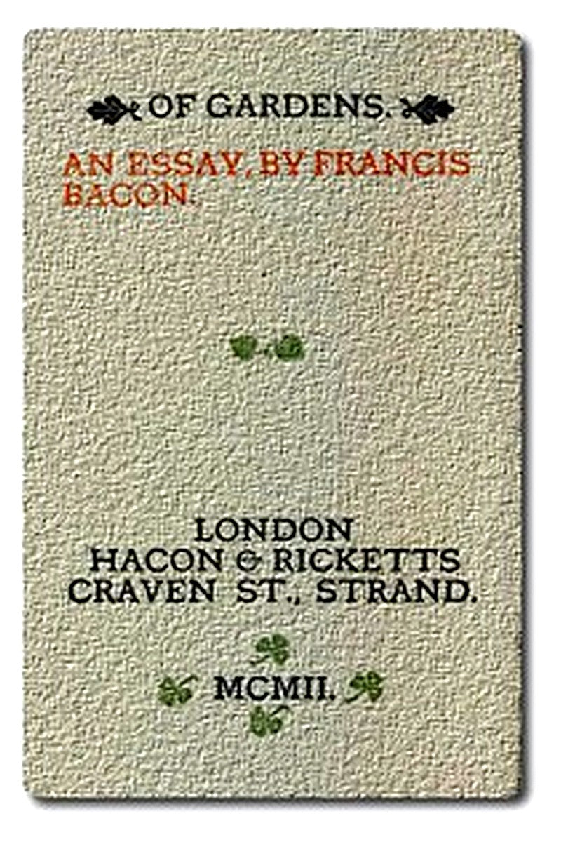 Of Gardens: An essay