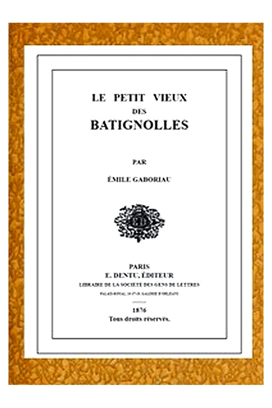 Le petit vieux des Batignolles