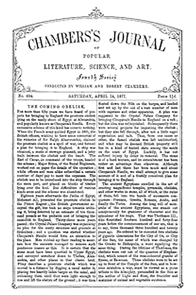 Chambers's Journal of Popular Literature, Science, and Art, No. 694