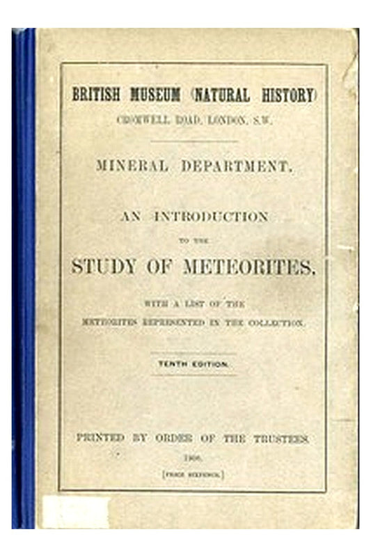 An Introduction to the Study of Meteorites