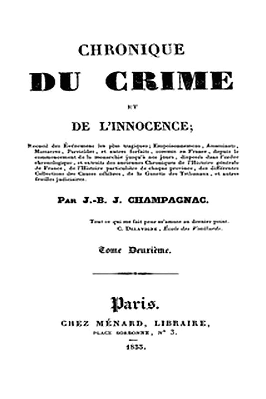 Chronique du crime et de l'innocence,  tome 2/8
