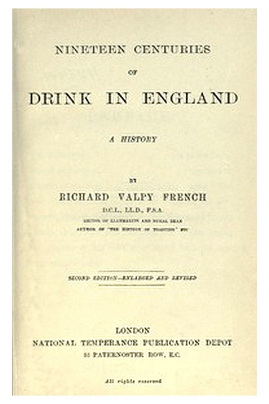 19 Centuries of Drink in England: A History