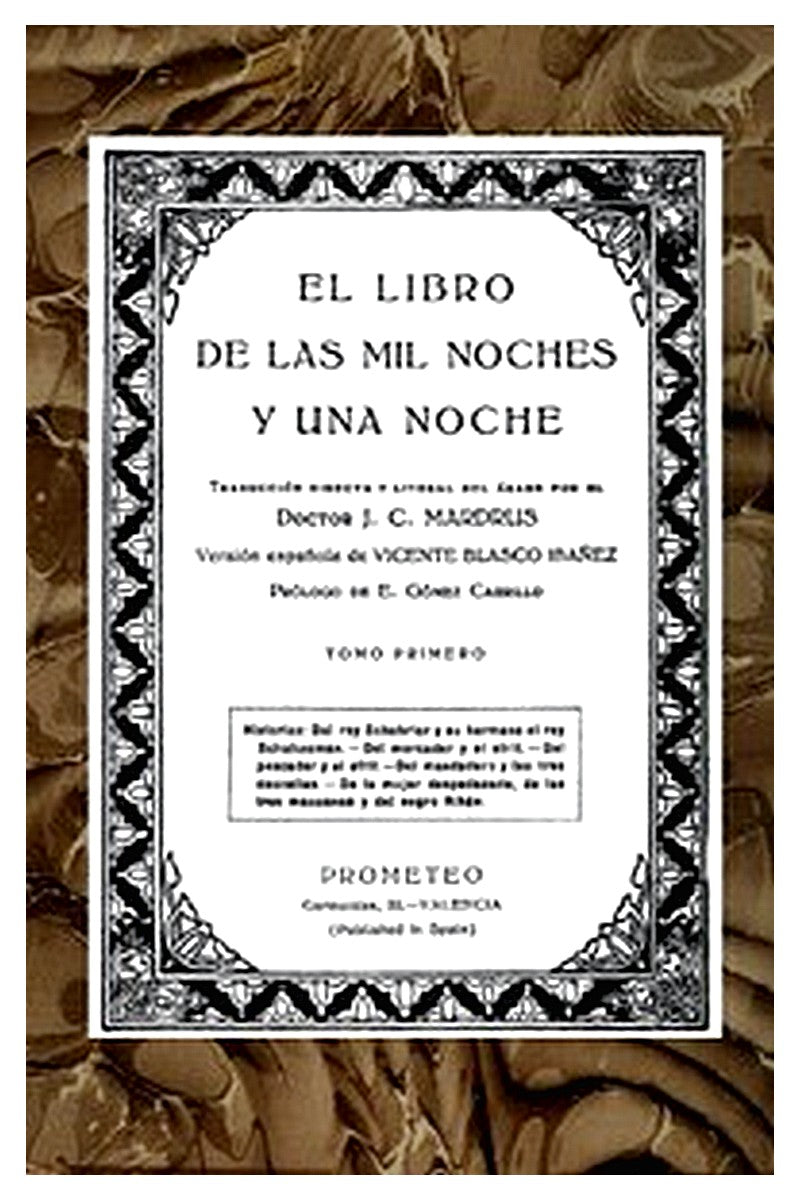 El libro de las mil noches y una noche t. 1