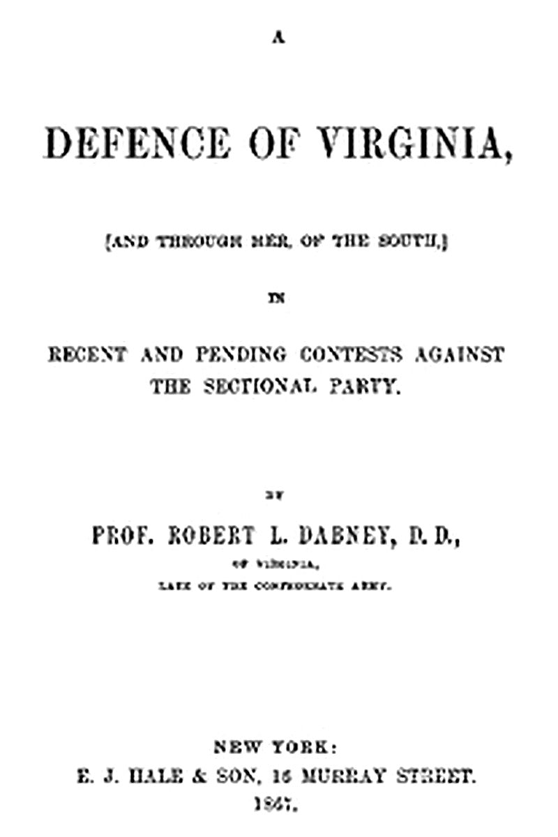 A Defence of Virginia
