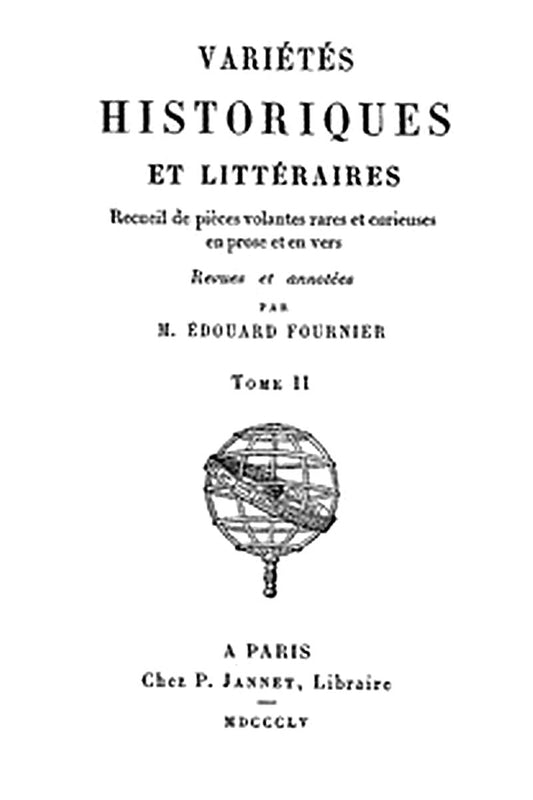 Variétés Historiques et Littéraires (02/10)
