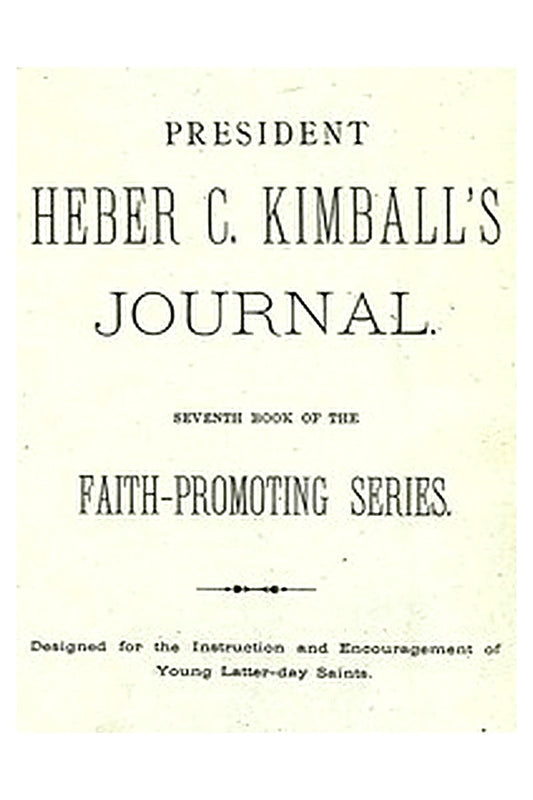 President Heber C. Kimball's Journal
