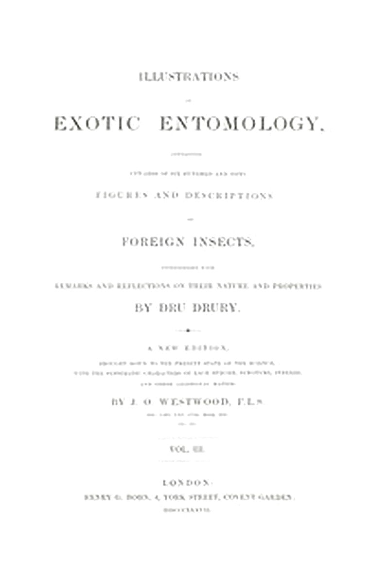 Illustrations of Exotic Entomology, Volume 3