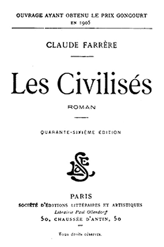 Les civilisés: Roman