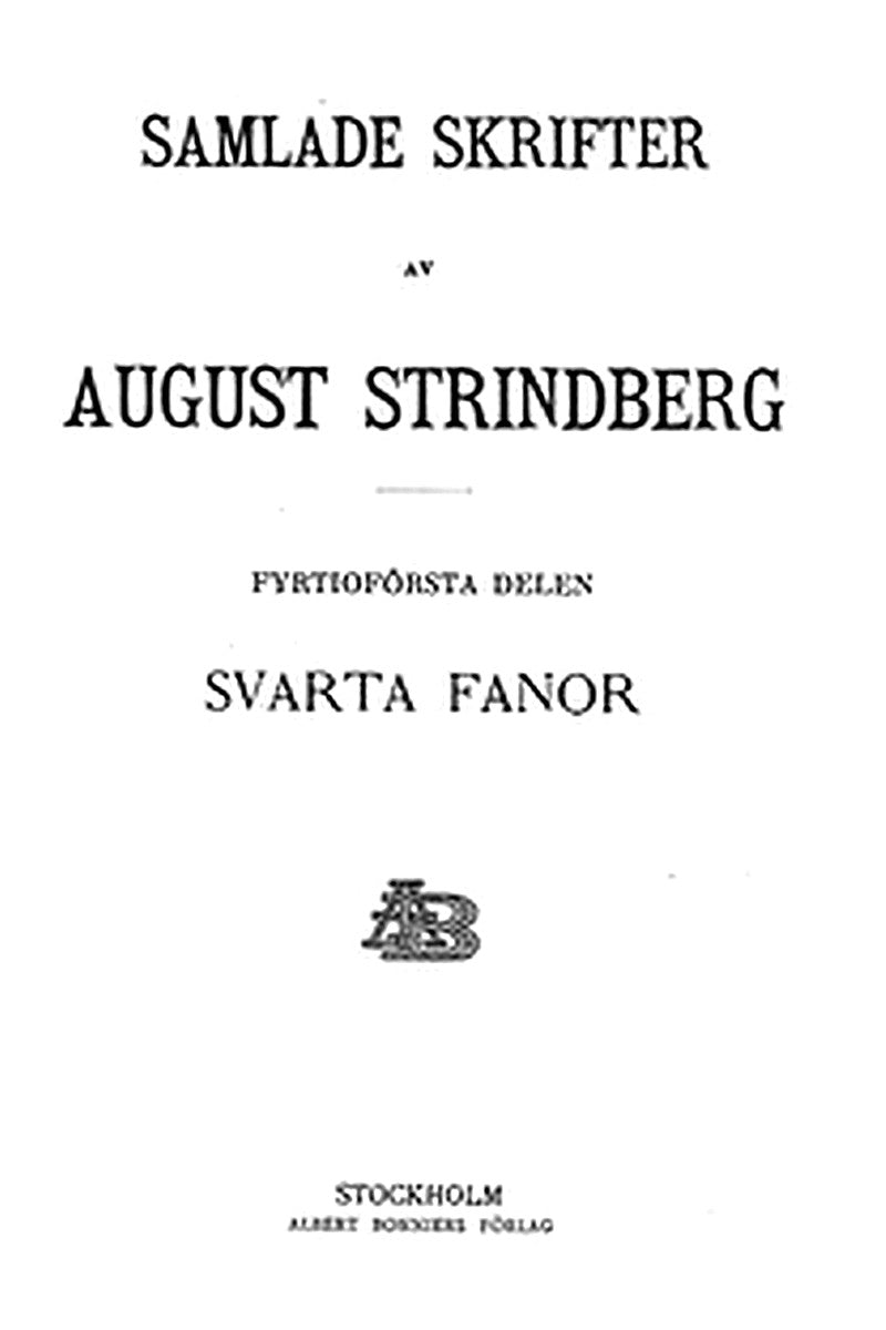 Svarta fanor: Sedeskildringar från sekelskiftet