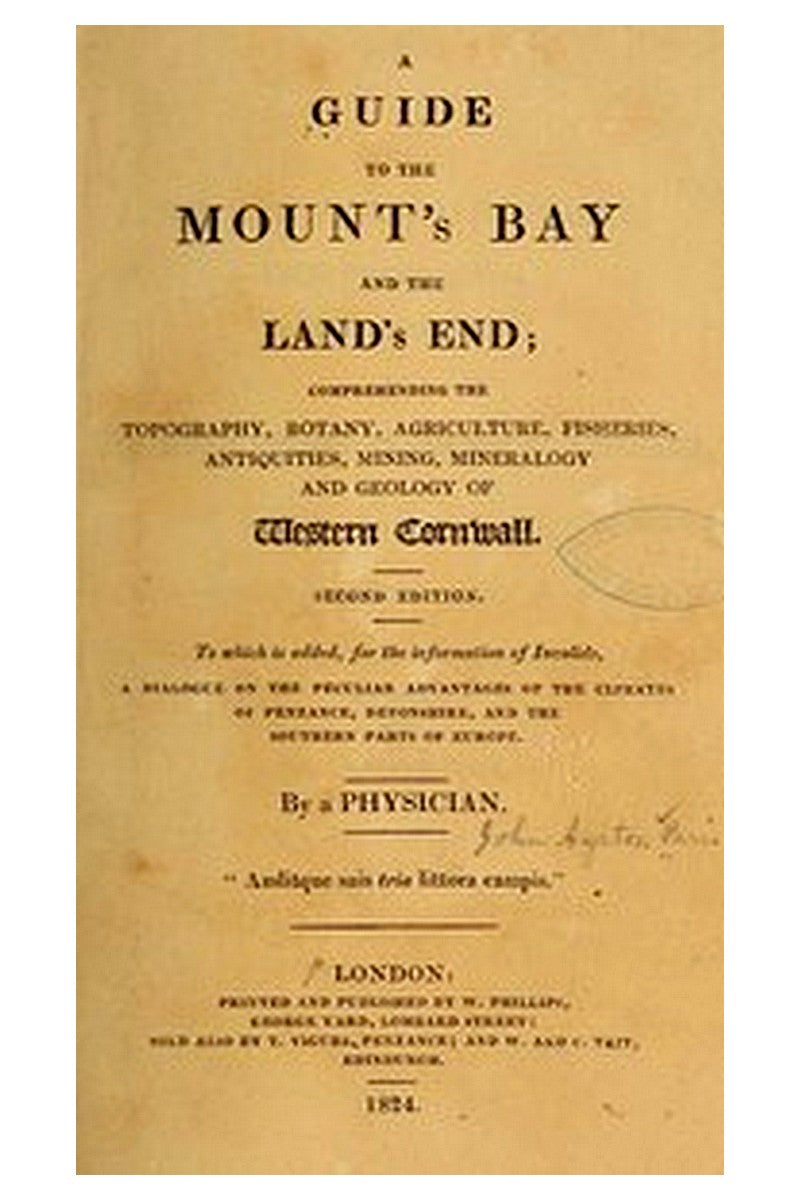 A Guide to the Mount's Bay and the Land's End
