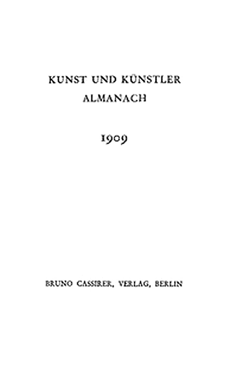 Kunst und Künstler Almanach 1909