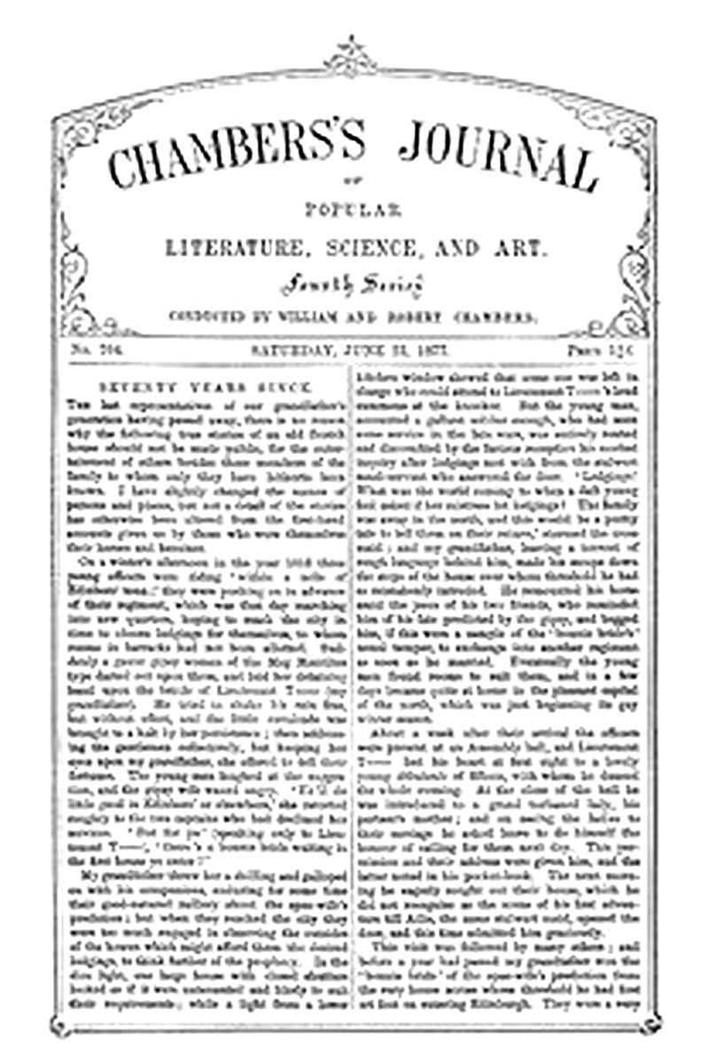 Chambers's Journal of Popular Literature, Science, and Art, No. 704