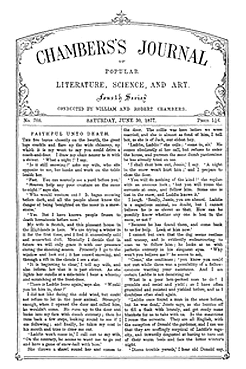 Chambers's Journal of Popular Literature, Science, and Art, No. 705, June 30, 1877