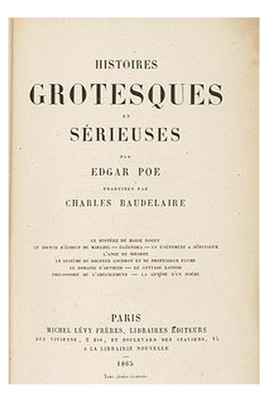 Histoires grotesques et sérieuses