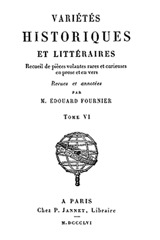 Variétés Historiques et Littéraires (06/10)

