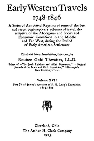 Early western travels 1748-1846, v. 17