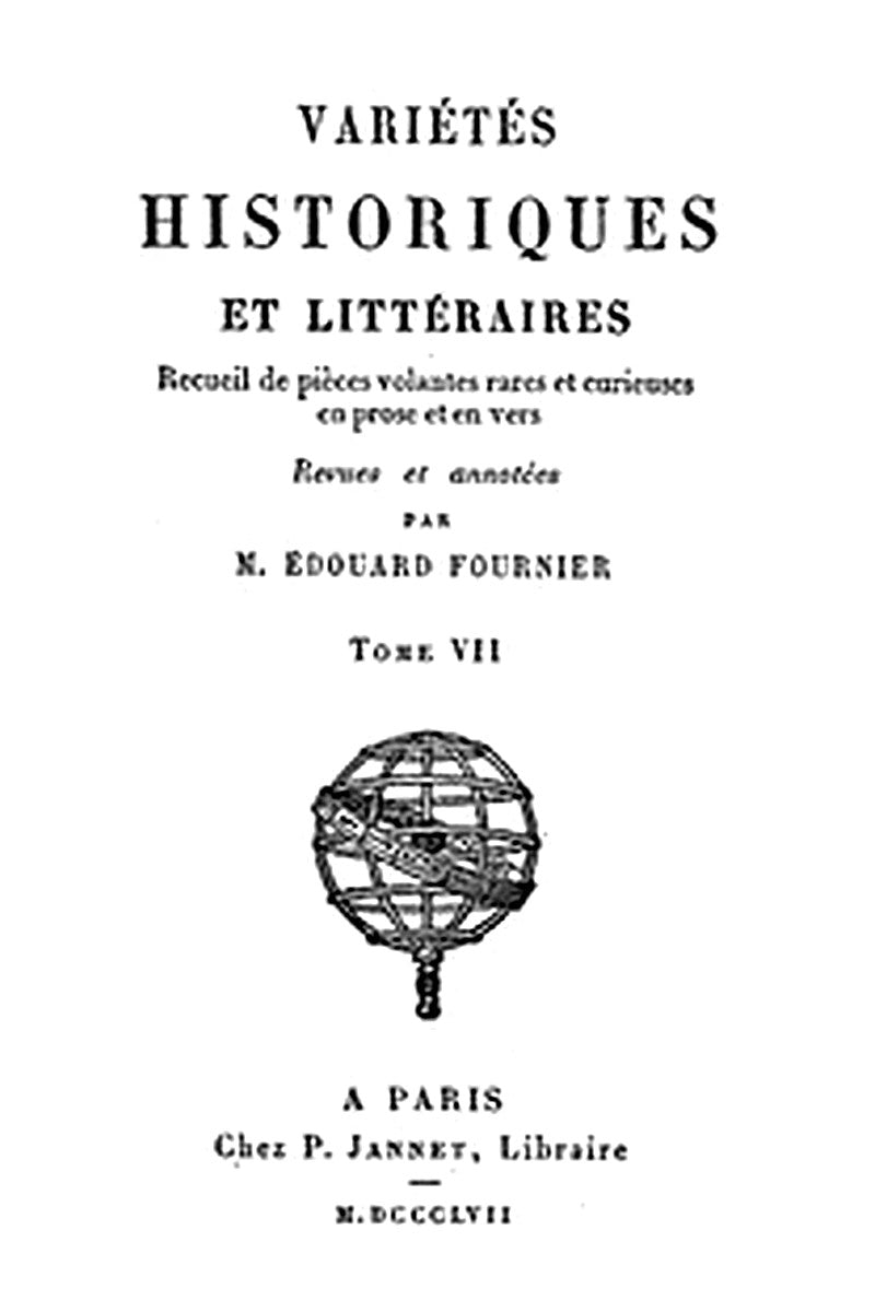 Variétés Historiques et Littéraires (07/10)

