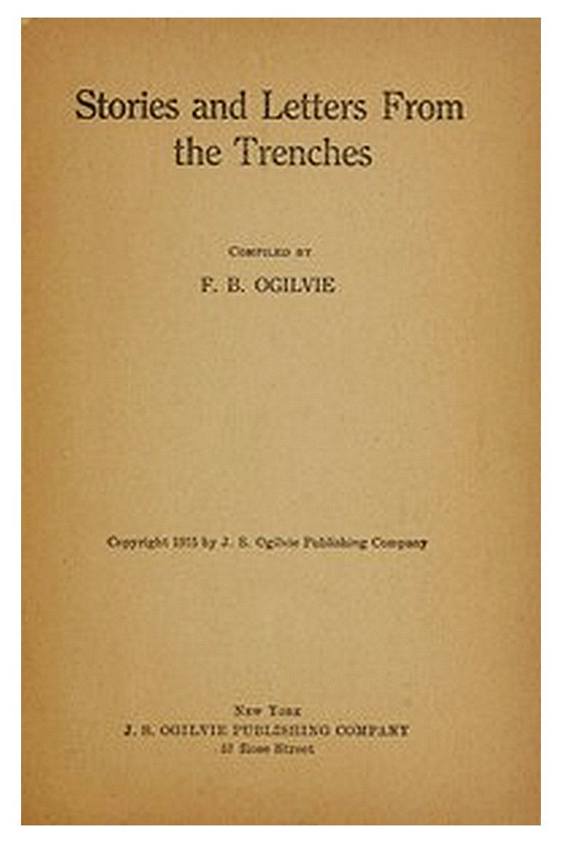 Stories and Letters from the Trenches