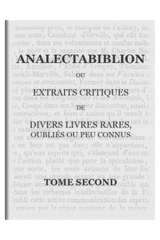Analectabiblion, Tome 2 (of 2)