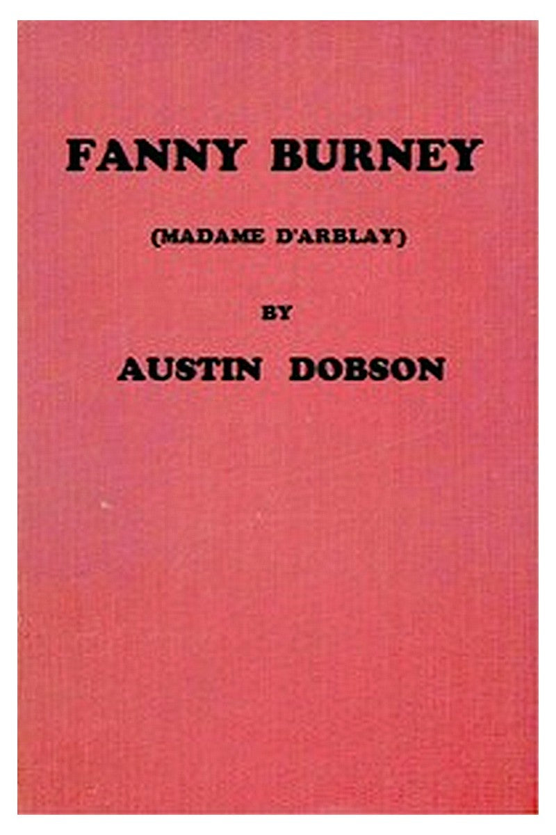 Fanny Burney (Madame D'Arblay)