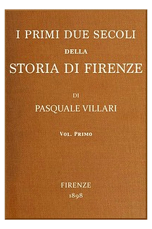 I primi due secoli della storia di Firenze, v. 1