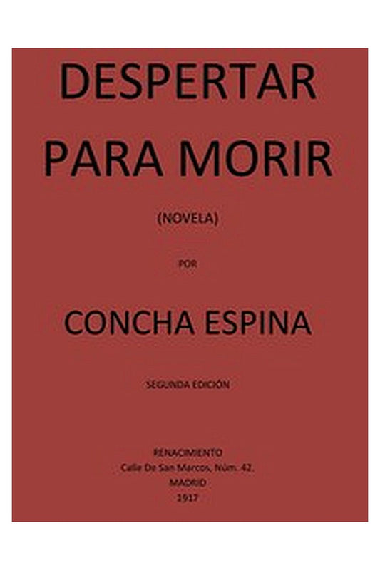 Despertar Para Morir (Novela)