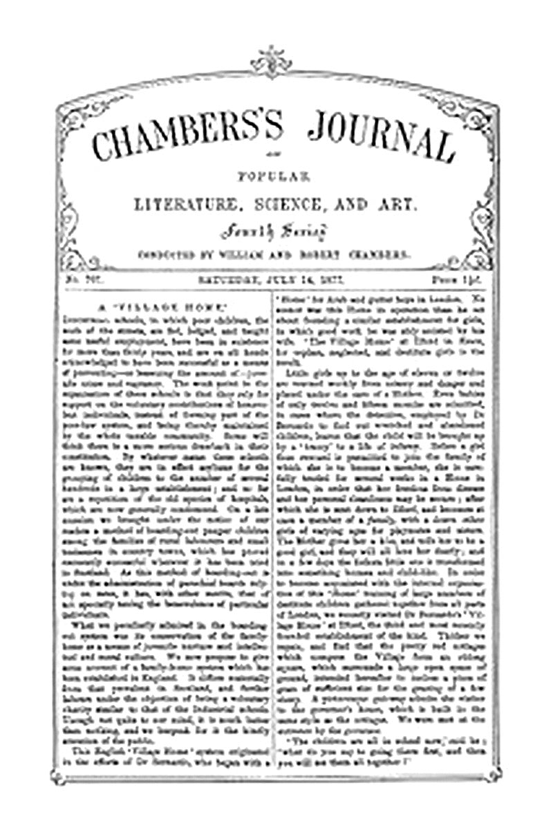 Chambers's Journal of Popular Literature, Science, and Art, No. 707, July 14, 1877