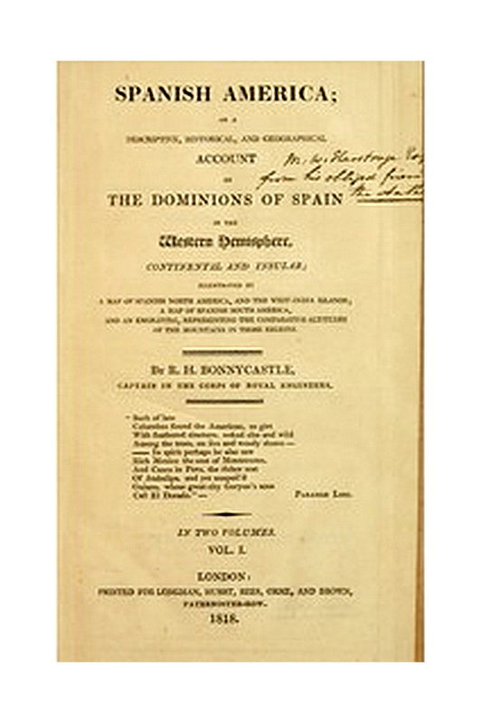 Spanish America, Vol. 1 (of 2)