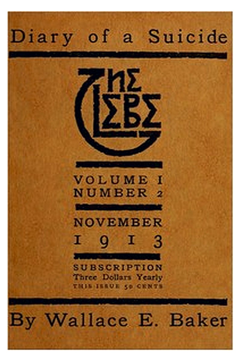 The Glebe 1913/11 (Vol. 1, No. 2): Diary of a Suicide