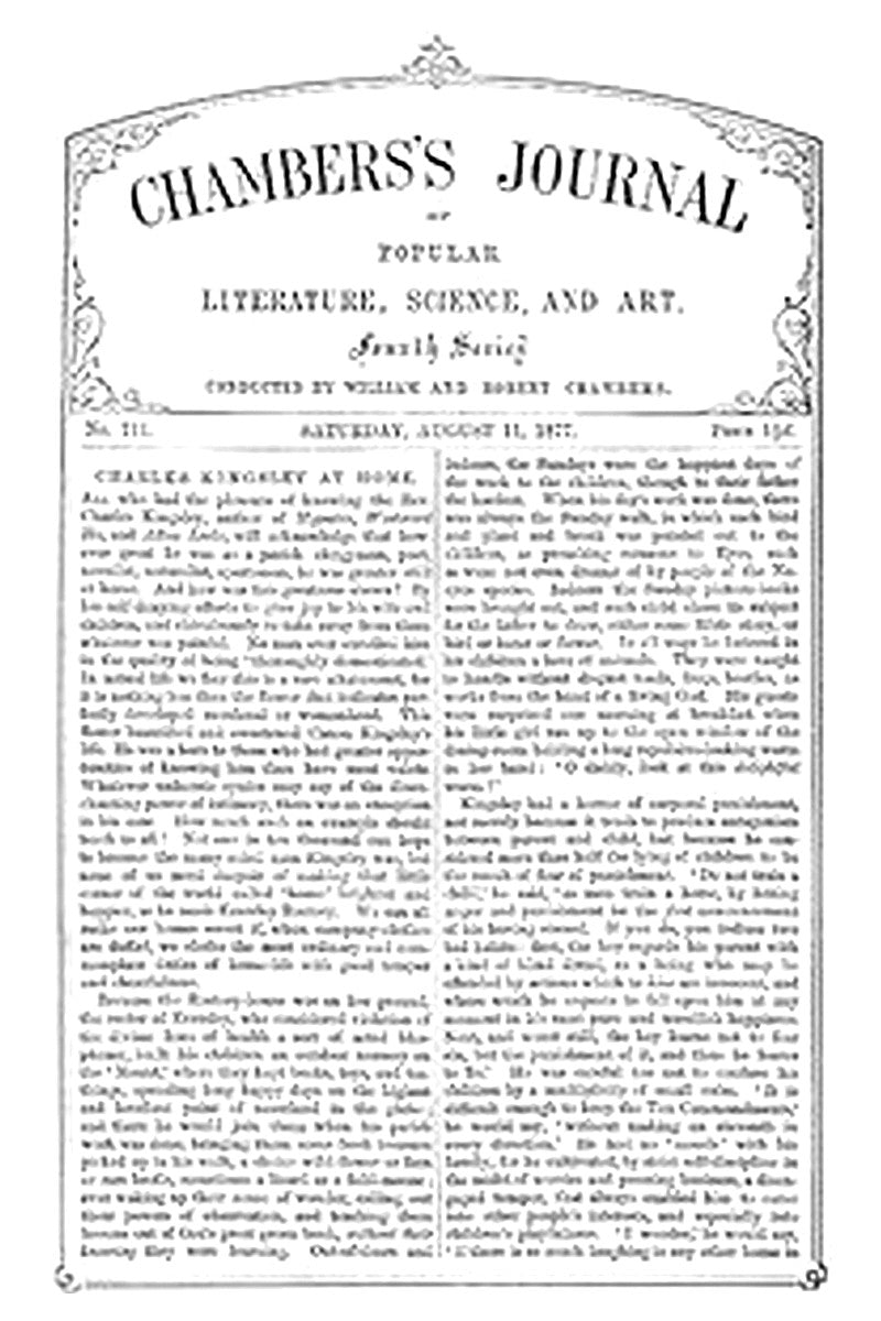 Chambers's Journal of Popular Literature, Science, and Art, No. 711, August 11, 1877