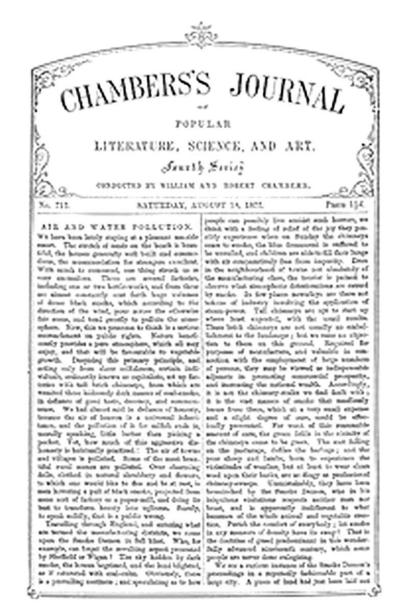 Chambers's Journal of Popular Literature, Science, and Art, No. 712