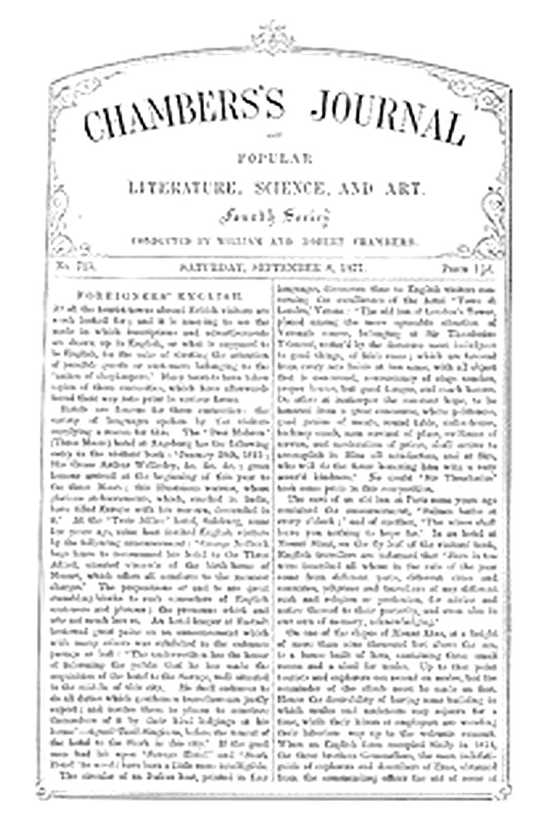 Chambers's Journal of Popular Literature, Science, and Art, No. 715