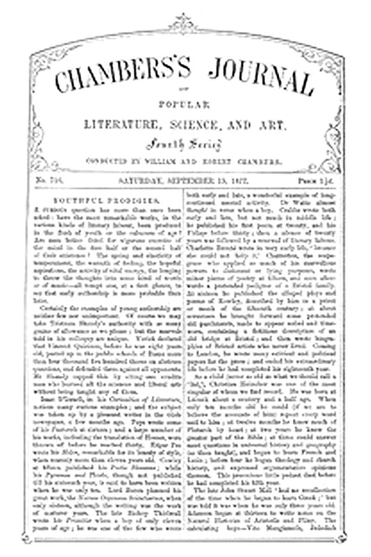 Chambers's Journal of Popular Literature, Science, and Art, No. 716