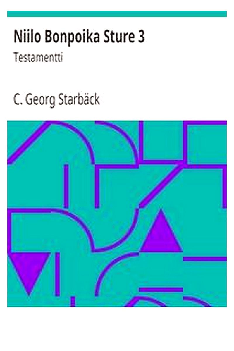 Niilo Bonpoika Sture 3: Testamentti