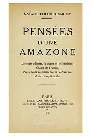 Pensées d'une amazone