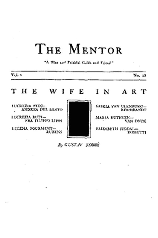 The Mentor: The Wife in Art, Vol. 1, Num. 28, Serial No. 28