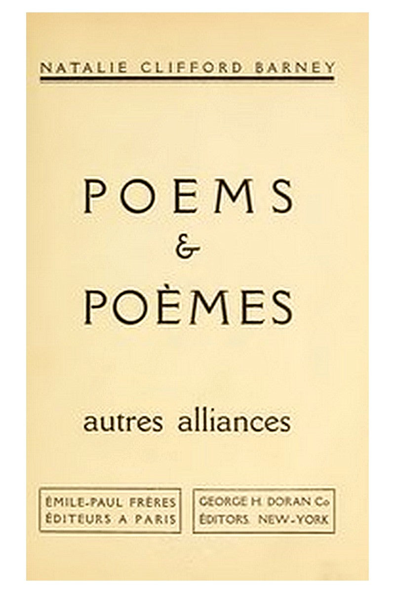 Poems & Poèmes autres alliances