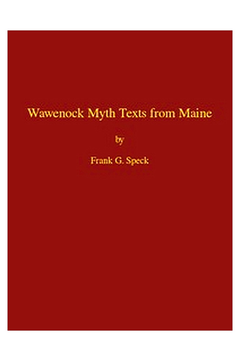 Wawenock Myth Texts from Maine
