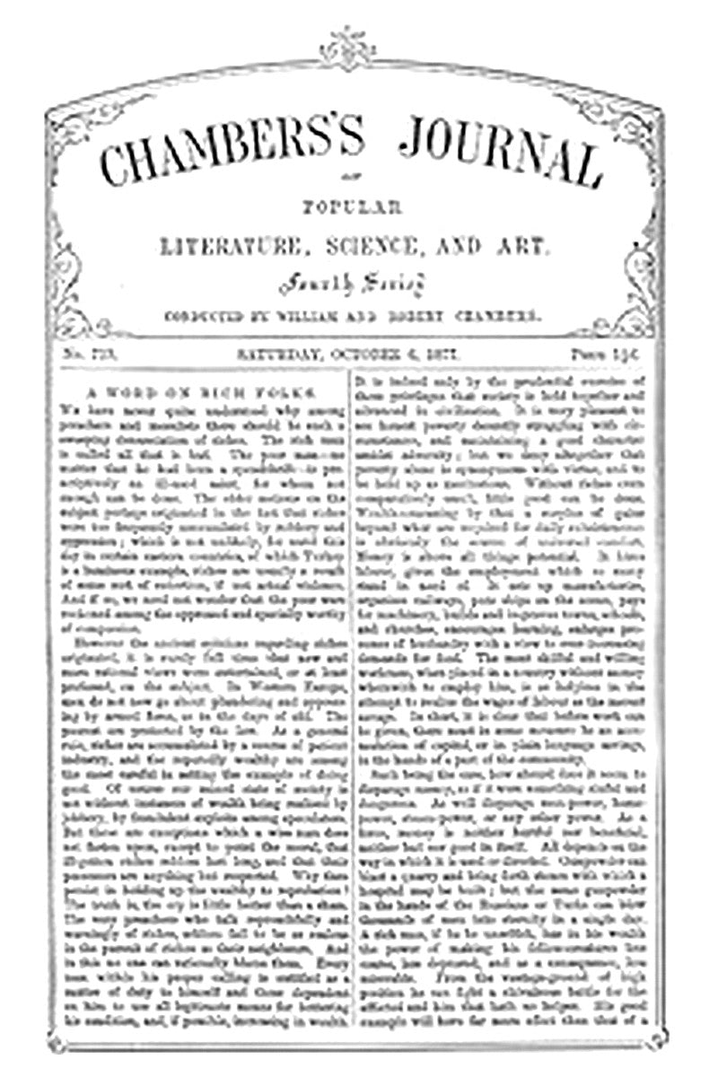 Chambers's Journal of Popular Literature, Science, and Art, No. 719