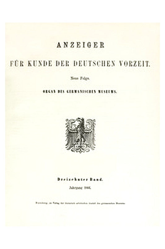 Anzeiger für Kunde der deutschen Vorzeit (1866)