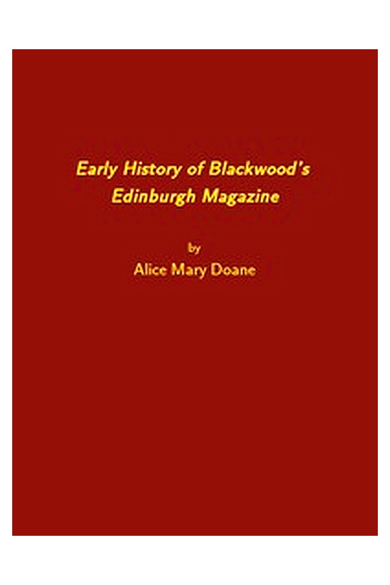 Early History of Blackwood's Edinburgh Magazine