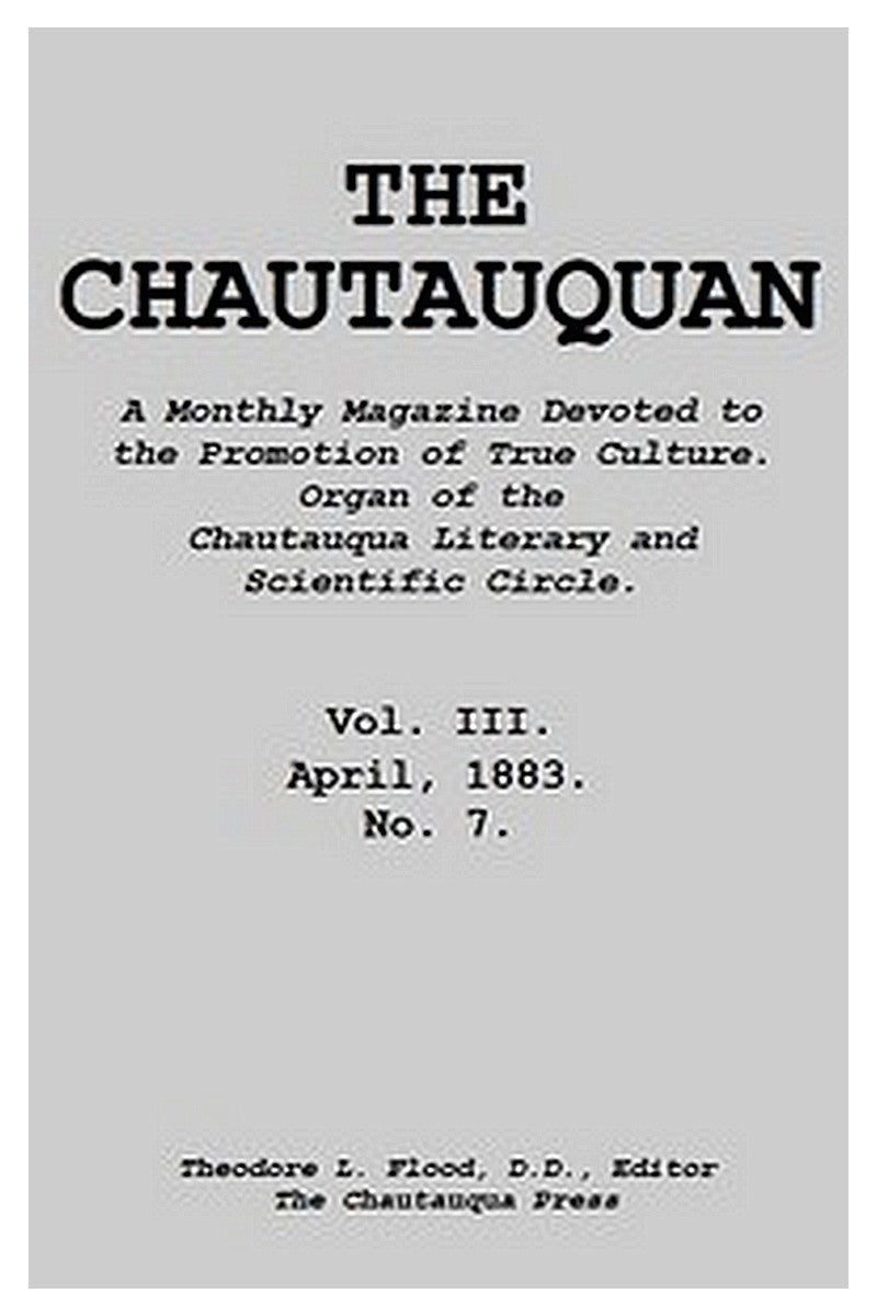 The Chautauquan, Vol. 03, April 1883