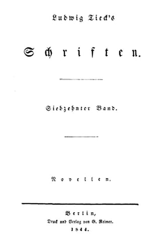 Schriften 17: Novellen 1