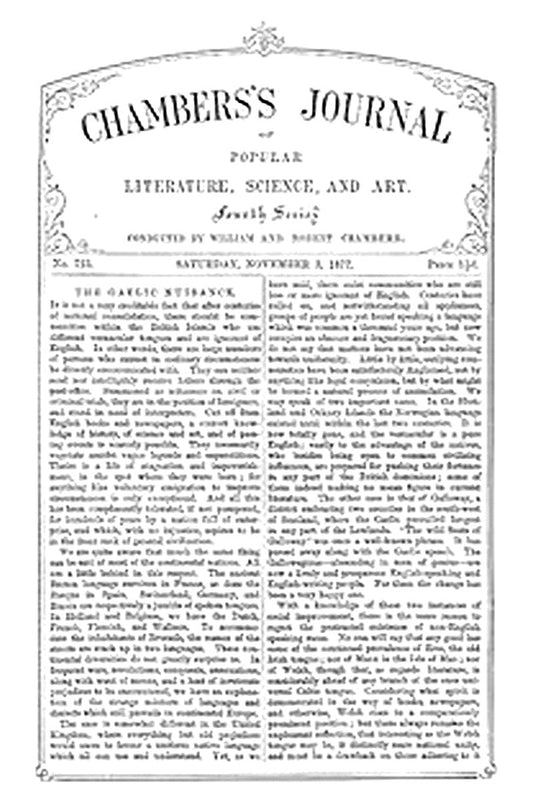 Chambers's Journal of Popular Literature, Science, and Art, No. 723