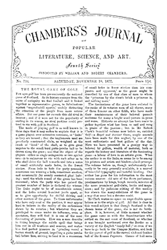 Chambers's Journal of Popular Literature, Science, and Art, No. 724