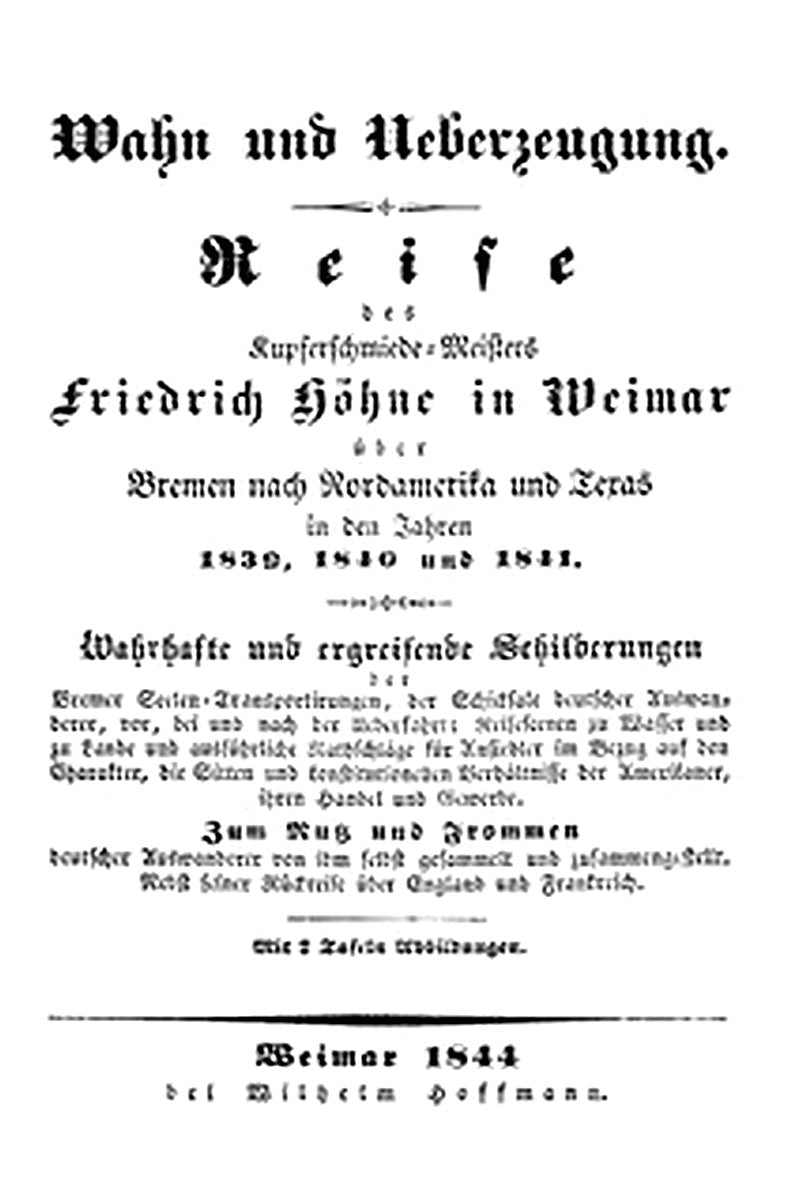 Wahn und Ueberzeugung
