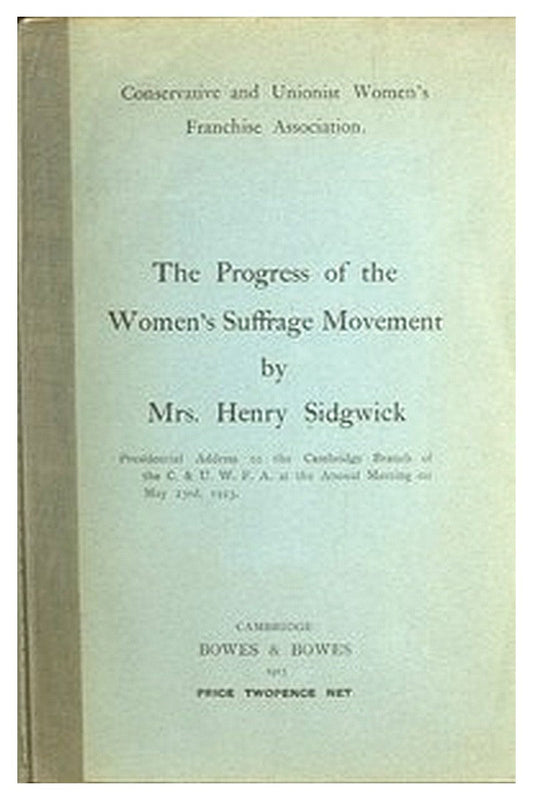 The Progress of the Women's Suffrage Movement
