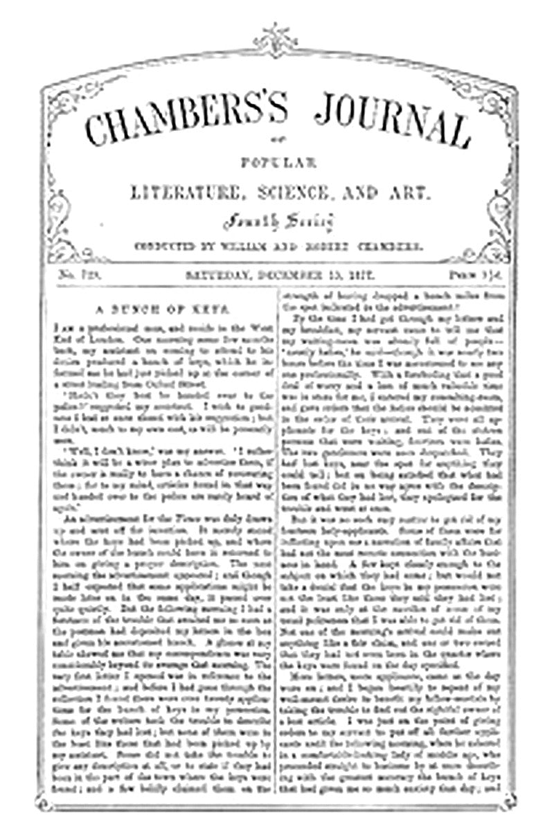 Chambers's Journal of Popular Literature, Science, and Art, No. 729, December 15, 1877