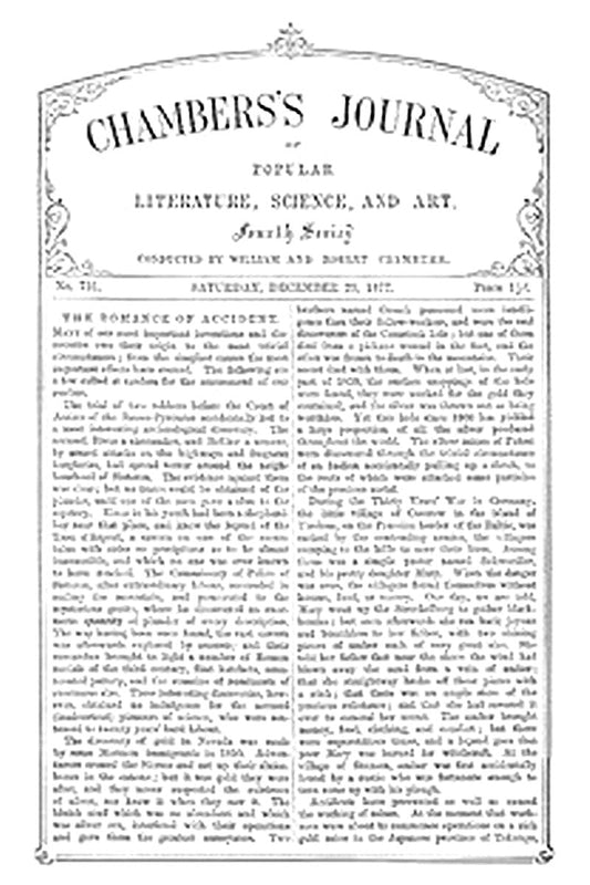 Chambers's Journal of Popular Literature, Science, and Art, No. 731